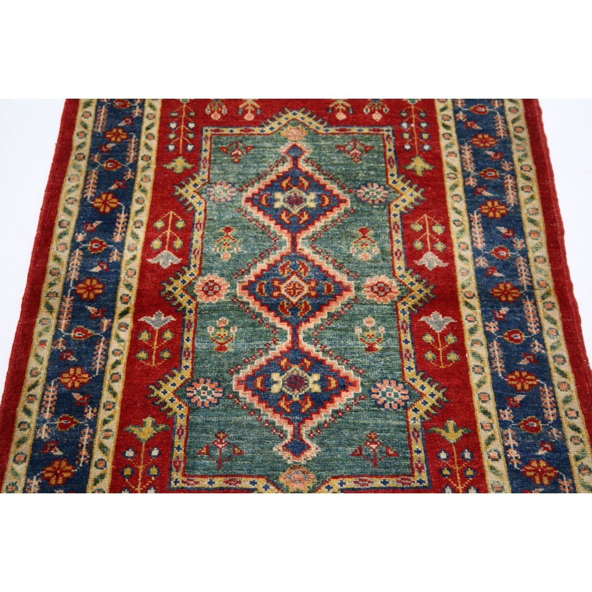 Revival 3x4 Handmade Double Knotted Washable Wool Rug - Colorful