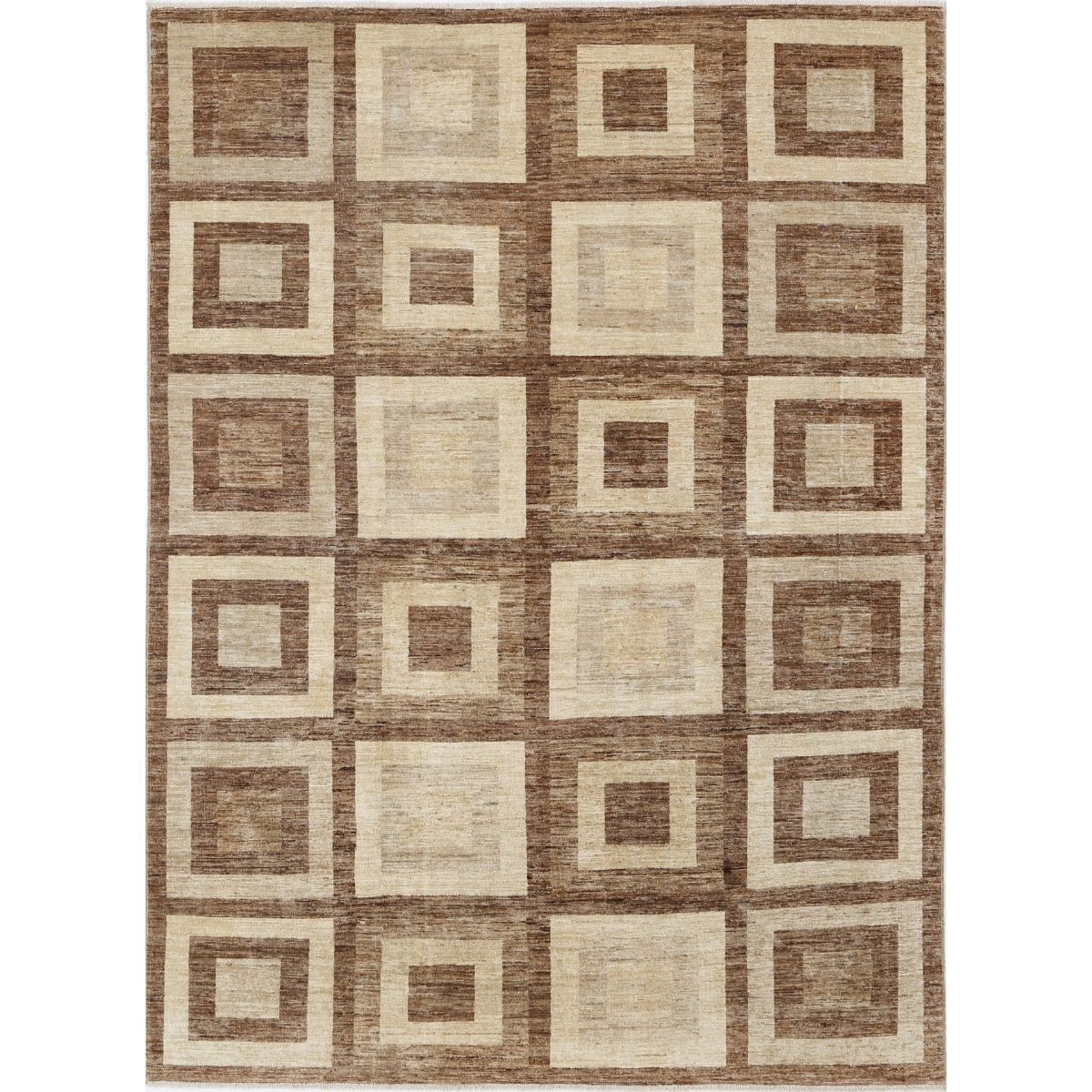 Modcar 6x8 Handmade Double Knotted Washable Wool Rug - Colorful