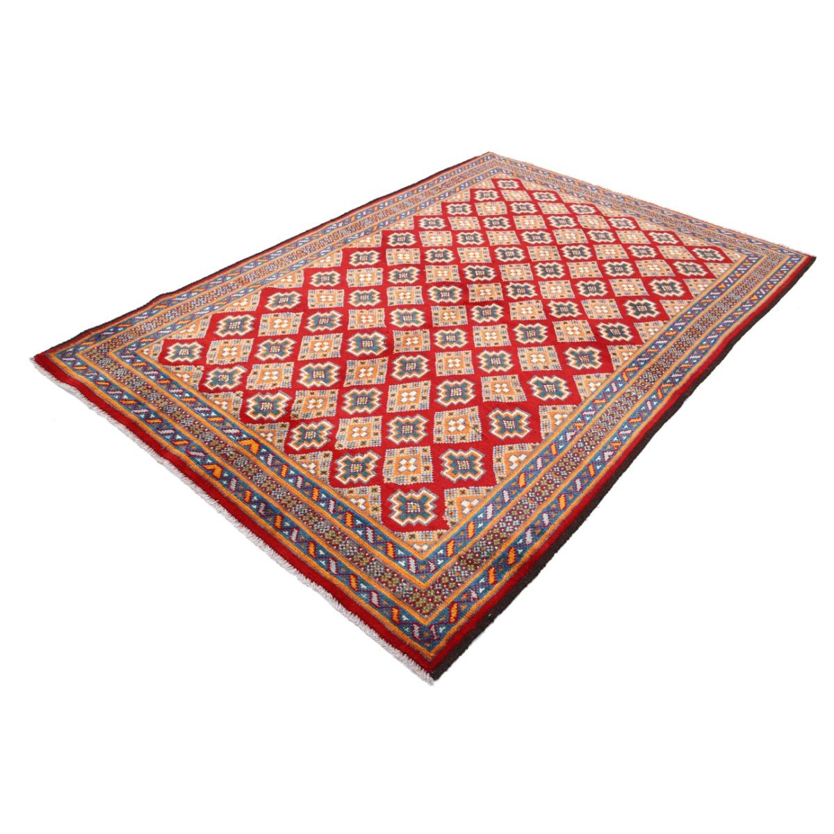 Revival 5x8 Handmade Double Knotted Washable Wool Rug - Colorful
