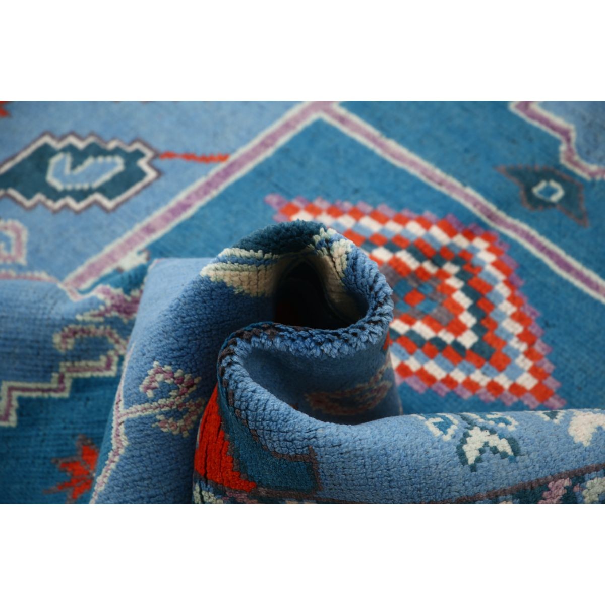 Revival 5x6 Handmade Double Knotted Washable Wool Rug - Colorful