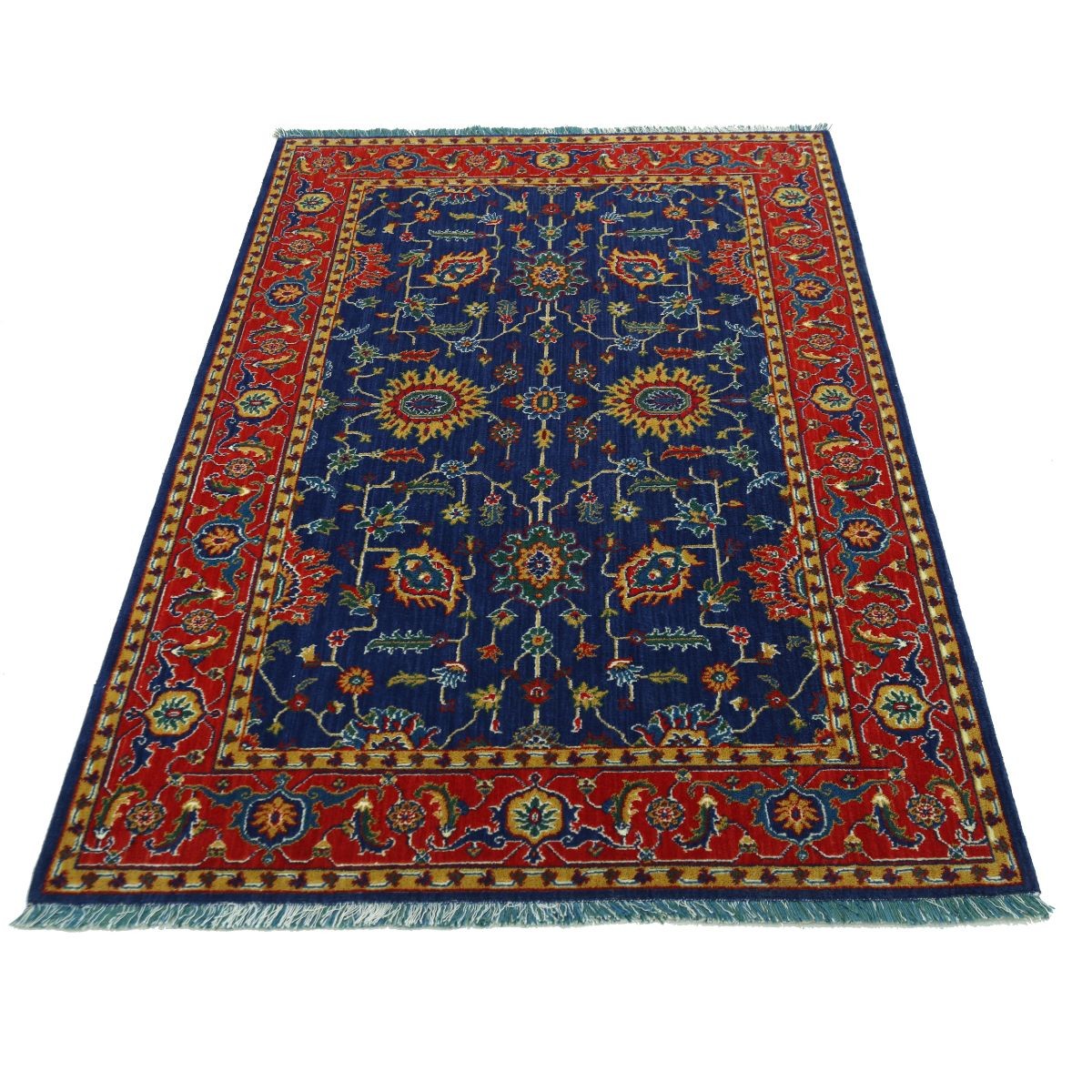 Gulshan 4x6 Machine-Made Washable Wool Rug - Colorful