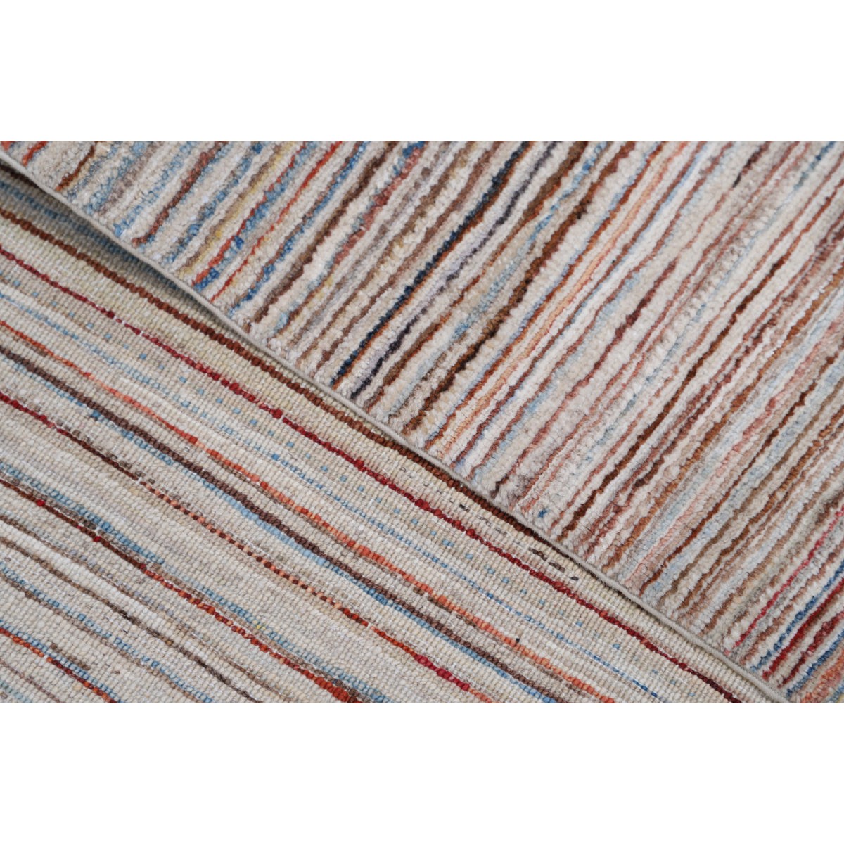 Modcar 9x12 Handmade Double Knotted Washable Wool Rug - Colorful