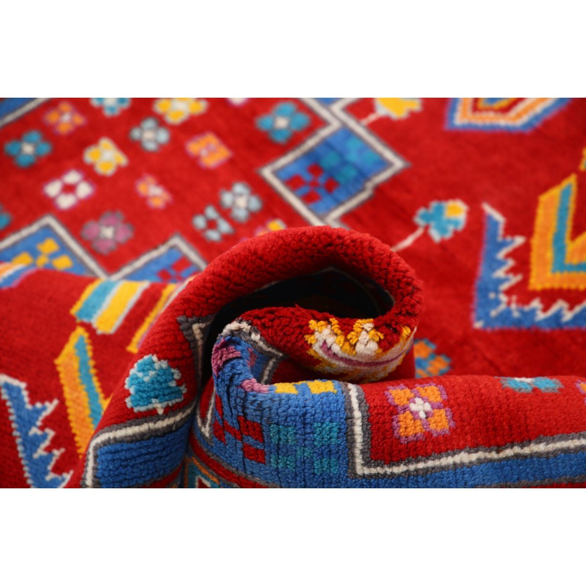 Revival 5x6 Handmade Double Knotted Washable Wool Rug - Colorful