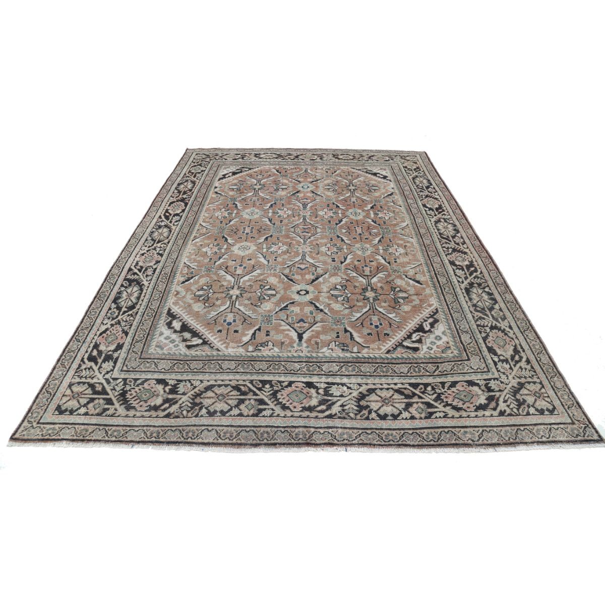 Vintage 8x11 Handmade Double Knotted Washable Wool Rug - Soft Hues
