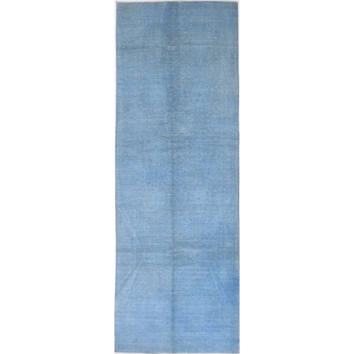 Overdye 5x14 Handmade Double Knotted Washable Wool Runner - Monochormatic