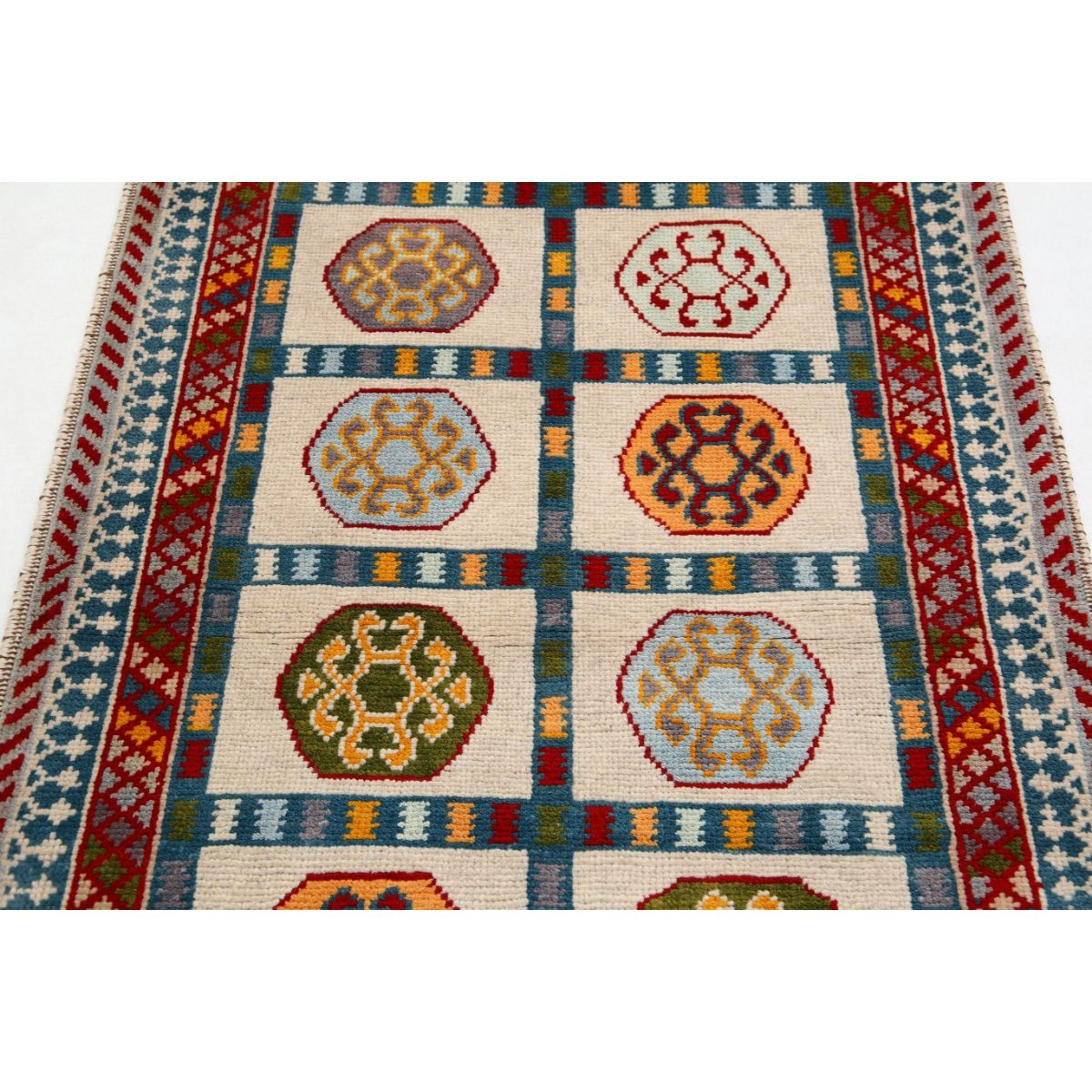 Revival 3x5 Handmade Double Knotted Washable Wool Rug - Colorful