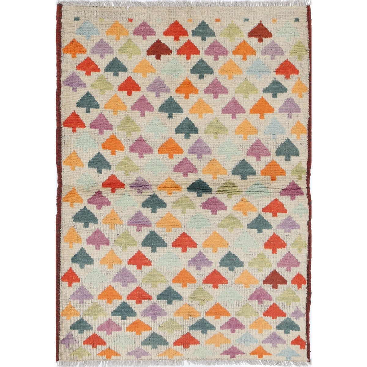 Revival 3x4 Handmade Double Knotted Washable Wool Rug - Colorful