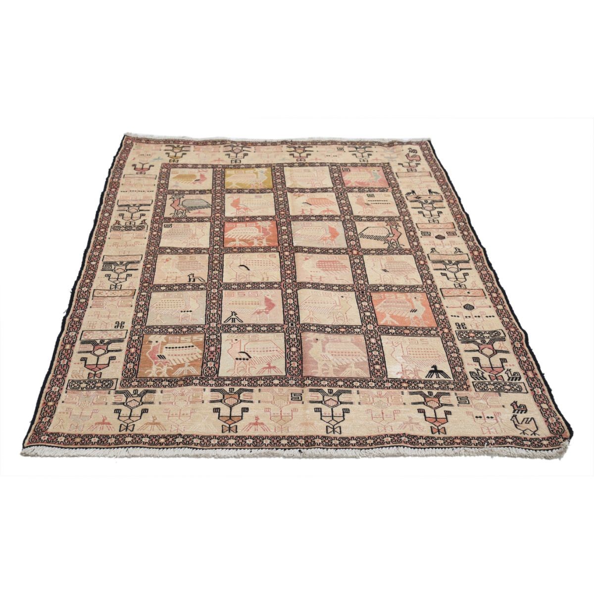 Silki 4x6 Hand Woven Washable Silk Rug - Colorful