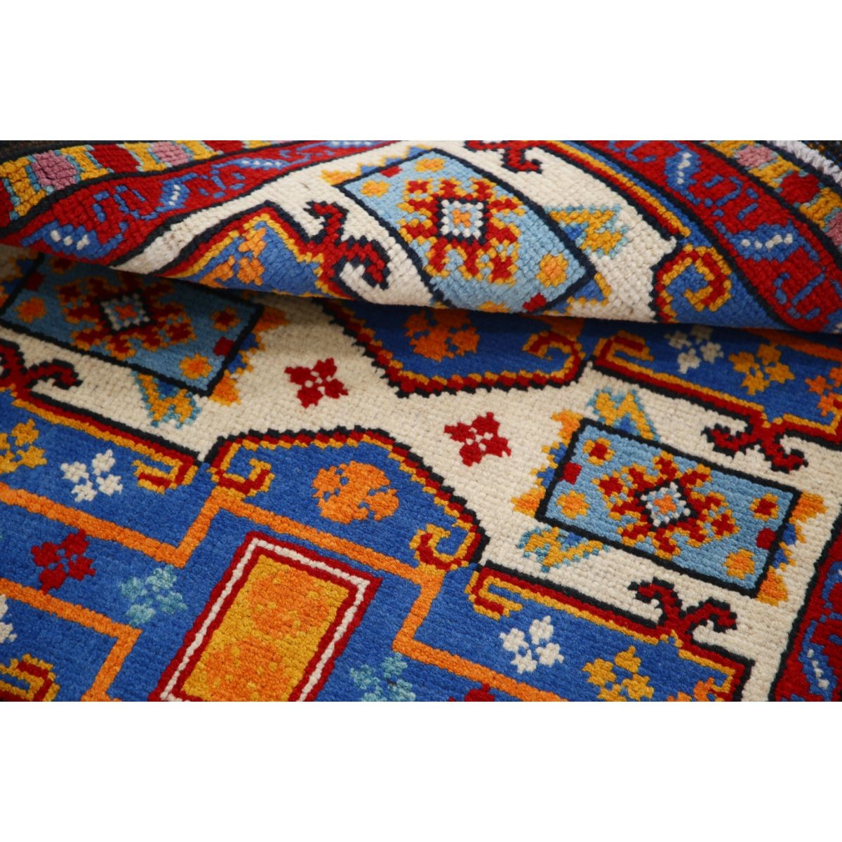 Revival 3x4 Handmade Double Knotted Washable Wool Rug - Colorful