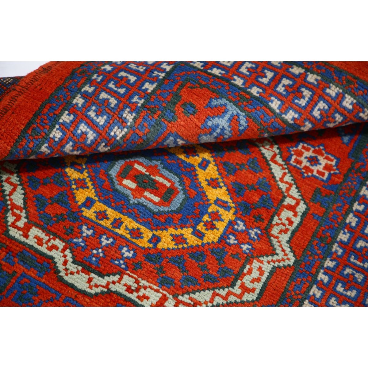 Revival 3x4 Handmade Double Knotted Washable Wool Rug - Colorful