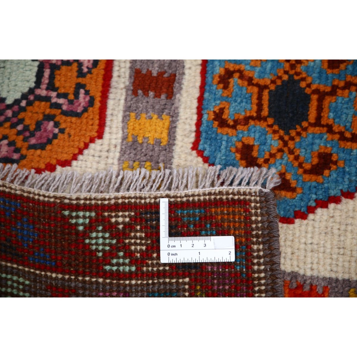 Revival 3x4 Handmade Double Knotted Washable Wool Rug - Colorful