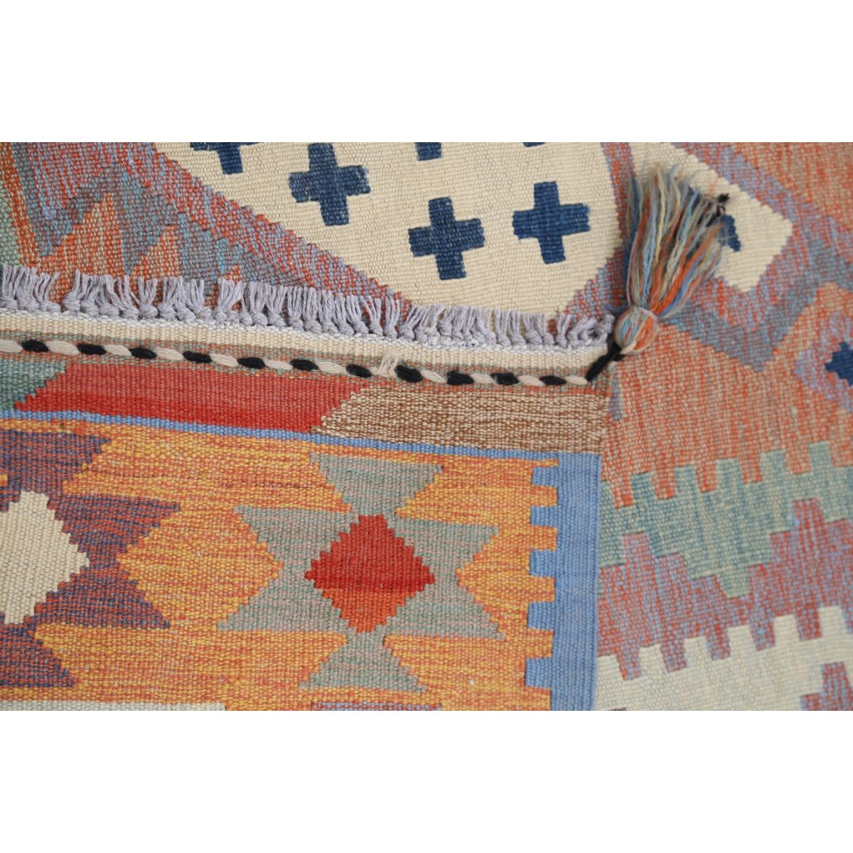 Kafkaas 5x7 Hand Woven Washable Wool Rug - Colorful