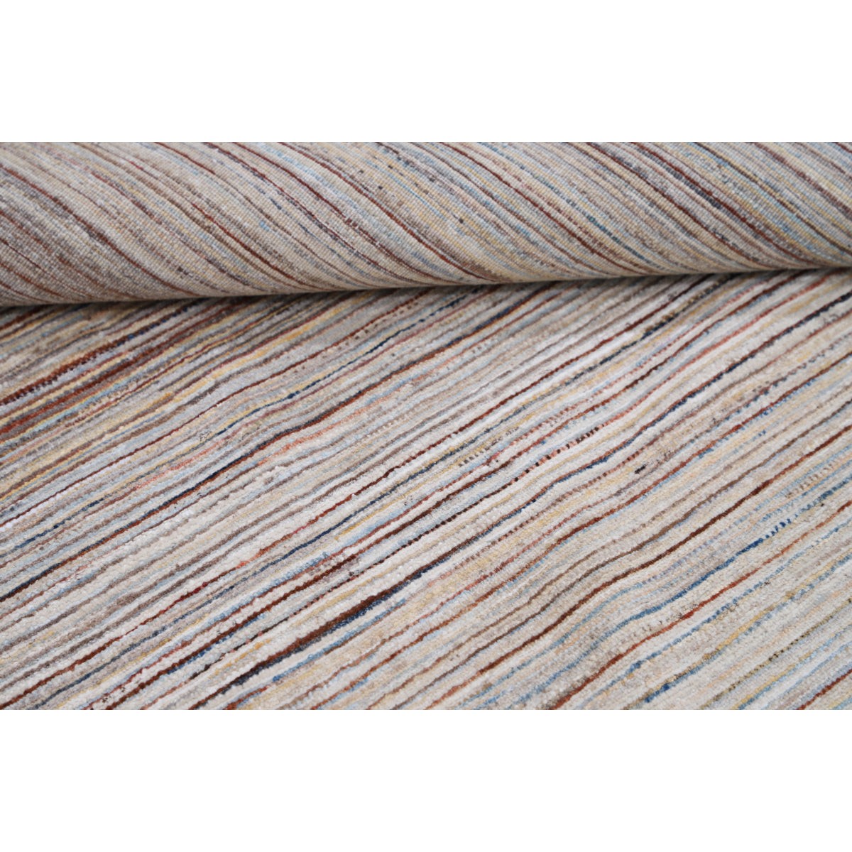 Modcar 9x12 Handmade Double Knotted Washable Wool Rug - Colorful