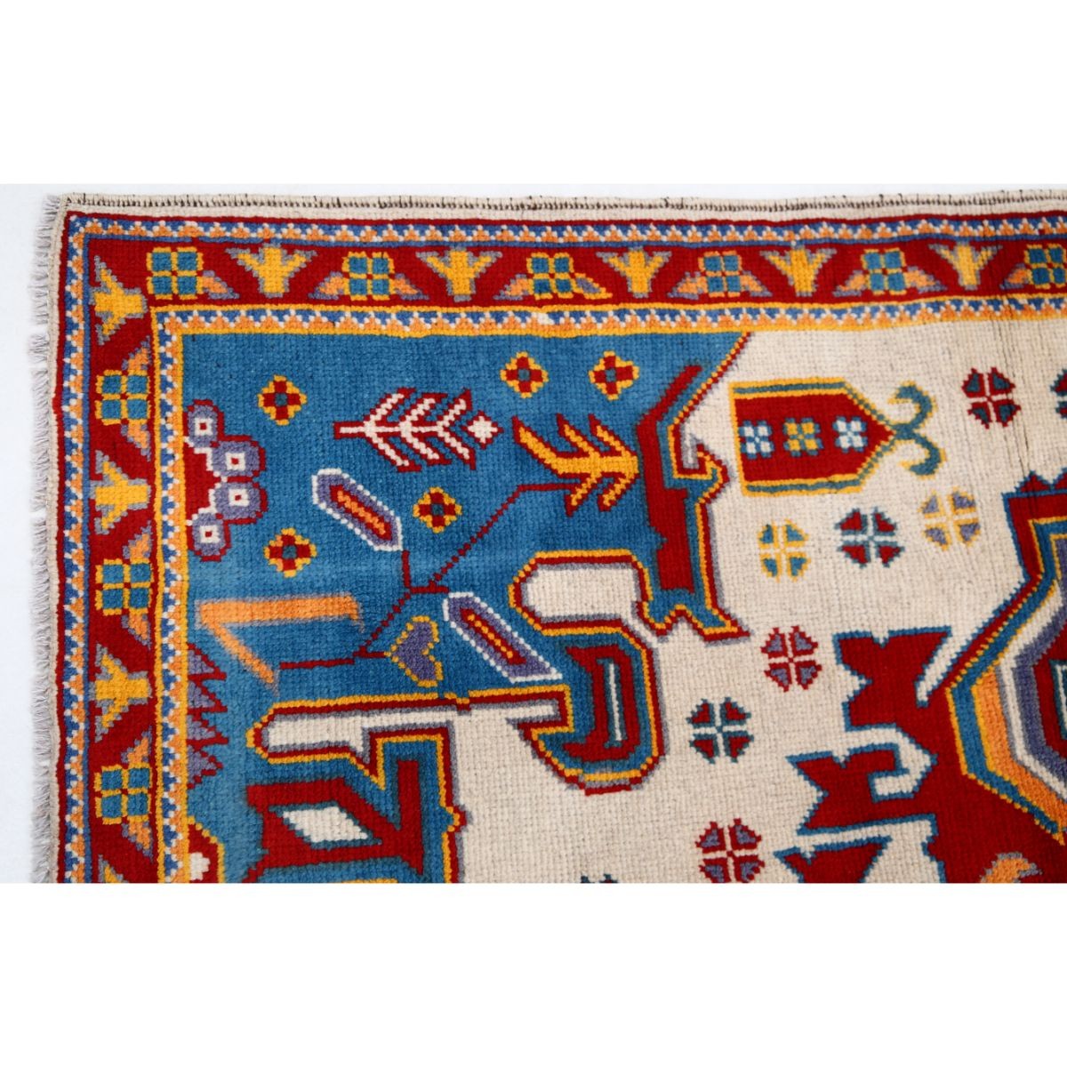 Revival 5x7 Handmade Double Knotted Washable Wool Rug - Colorful