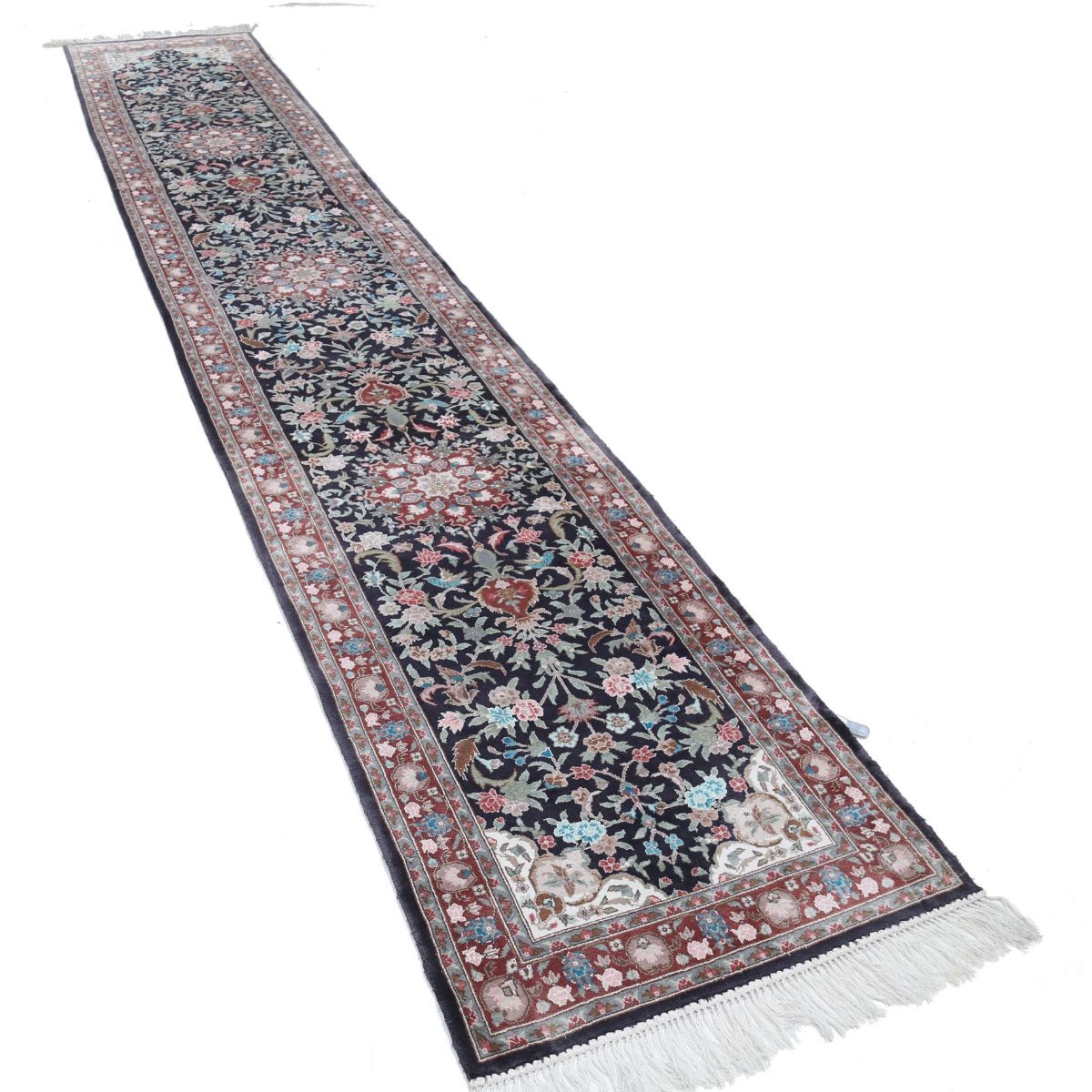 Legacy 3x14 Handmade Double Knotted Washable Art Silk Runner - Colorful