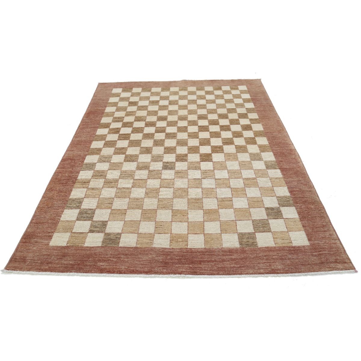 Modcar 6x8 Handmade Double Knotted Washable Wool Rug - Colorful