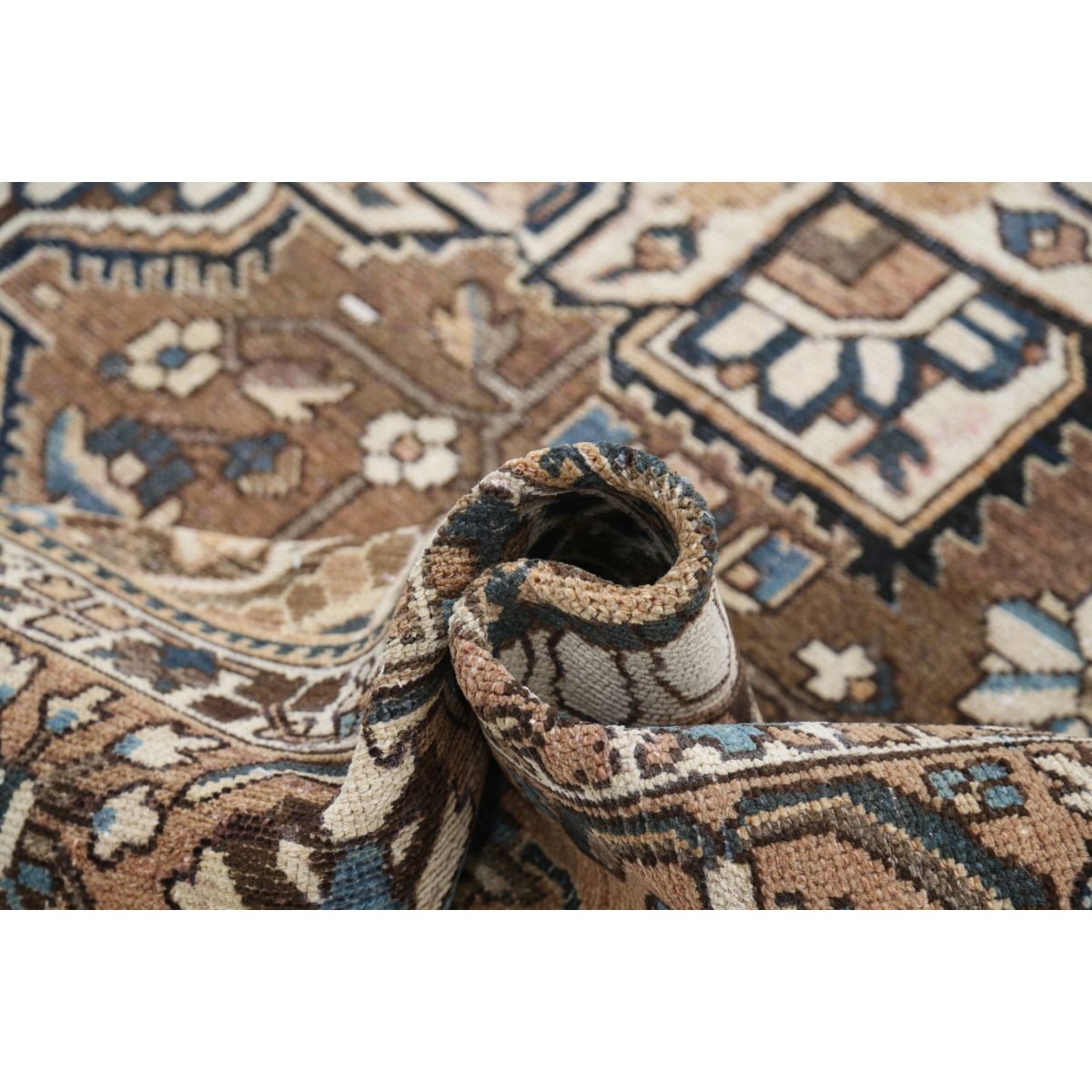 Vintage 10x12 Handmade Double Knotted Washable Wool Rug - Soft Hues