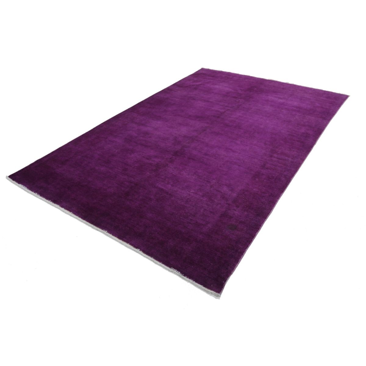 Overdye 6x10 Handmade Double Knotted Washable Wool Rug - Monochormatic