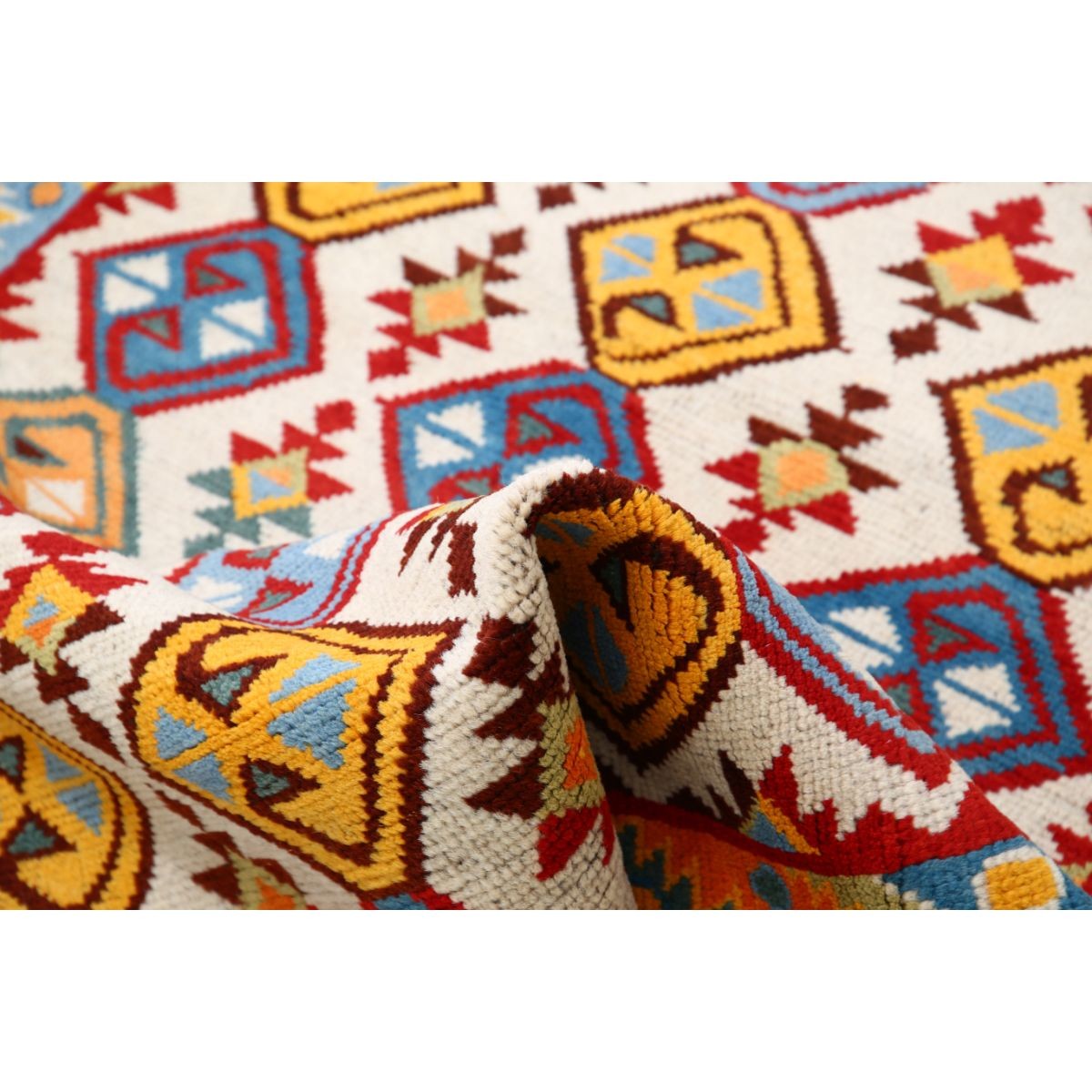 Revival 3x5 Handmade Double Knotted Washable Wool Rug - Colorful