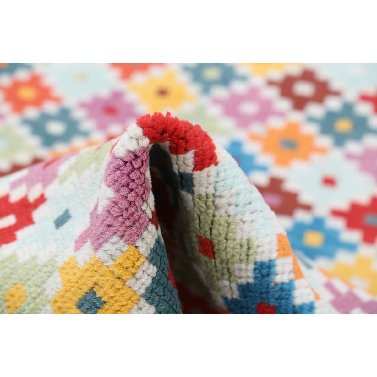 Revival 3x5 Handmade Double Knotted Washable Wool Rug - Colorful