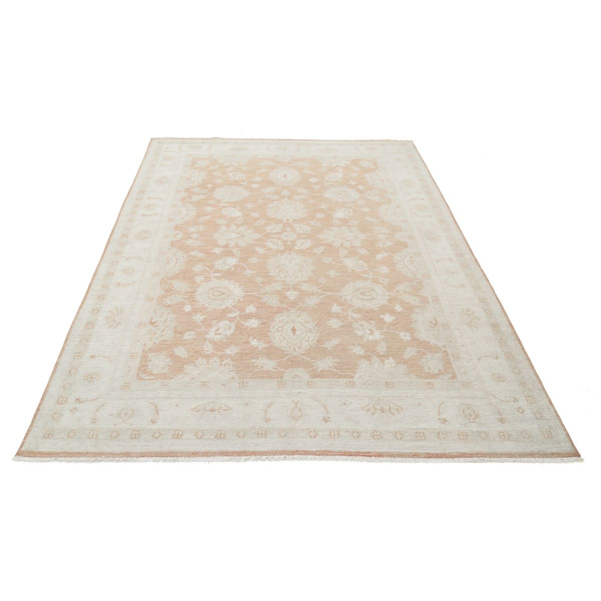 Serenity 6x7 Handmade Double Knotted Washable Wool Rug - Soft Hues