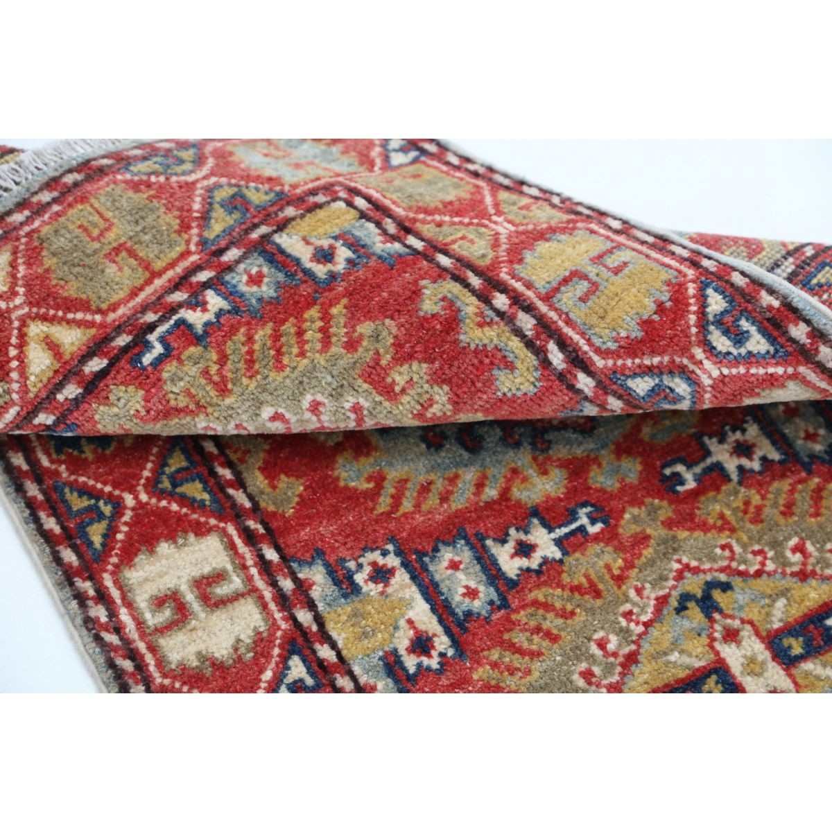 Revival 2x3 Handmade Double Knotted Washable Wool Rug - Colorful