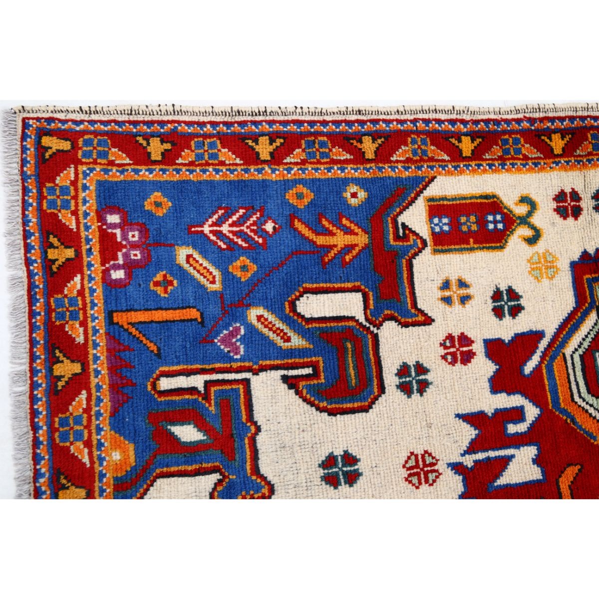 Revival 5x7 Handmade Double Knotted Washable Wool Rug - Colorful