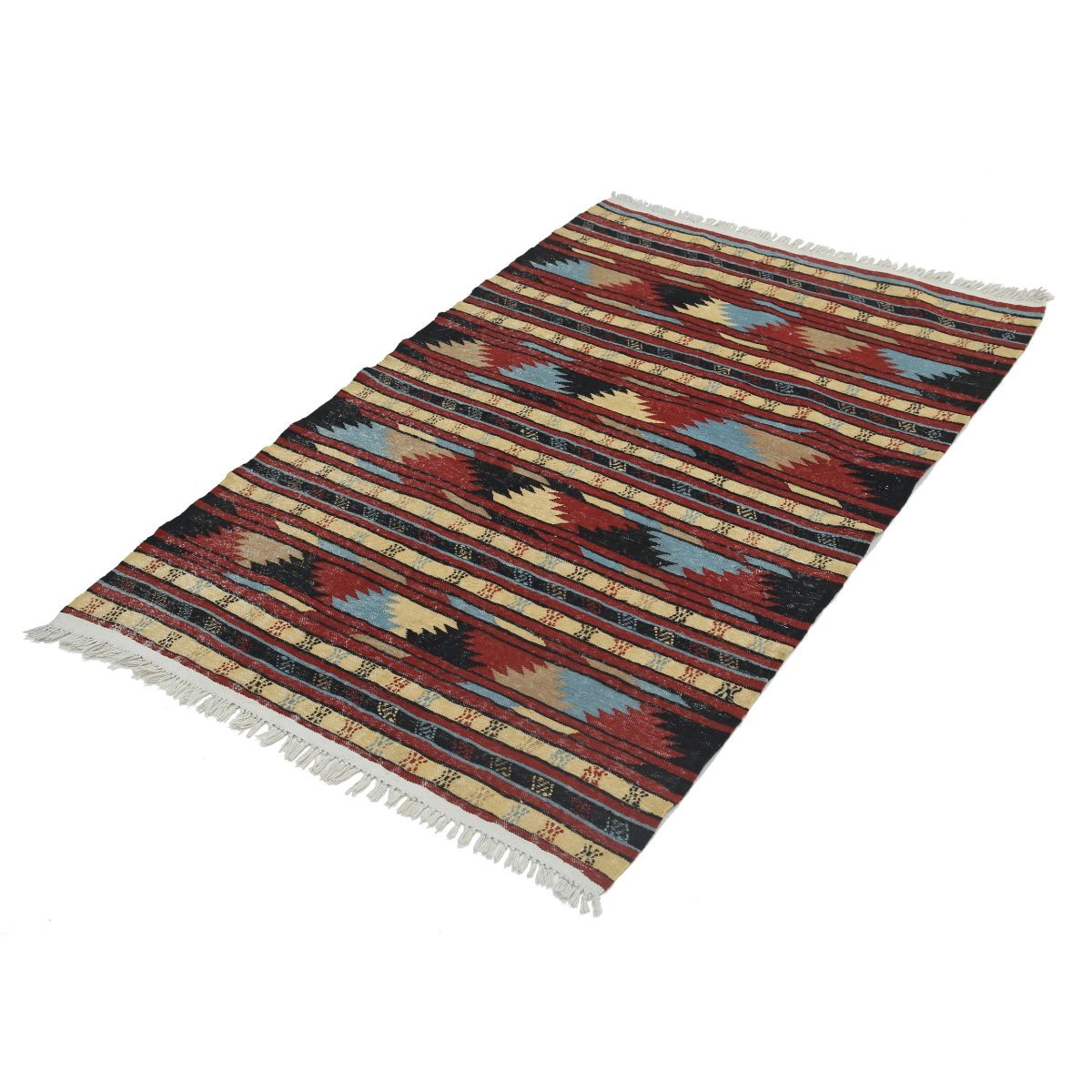 Maliki 3x5 Hand Woven Washable Wool Rug - Colorful