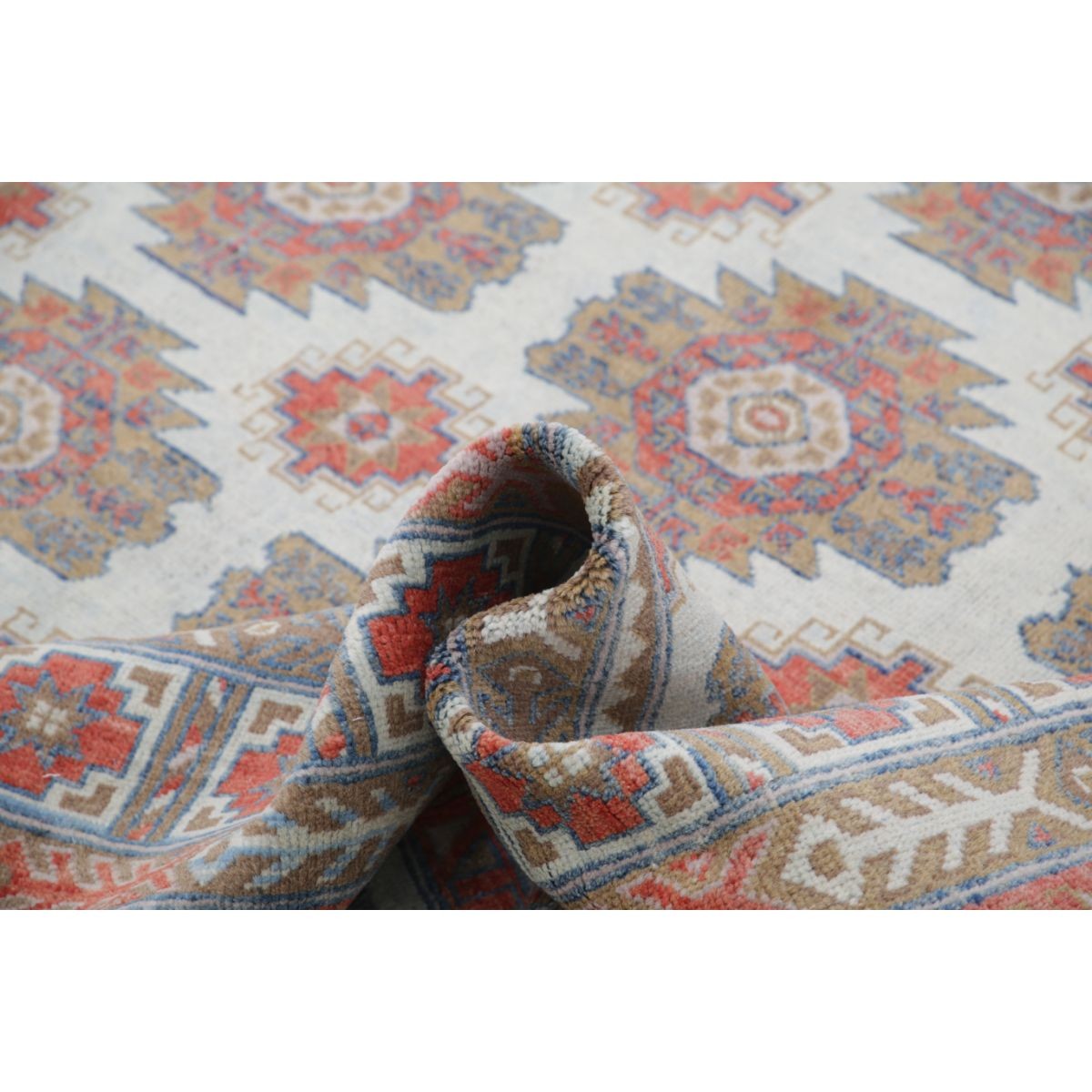 Revival 8x12 Handmade Double Knotted Washable Wool Rug - Colorful