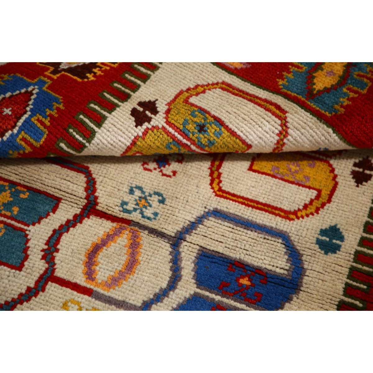 Revival 3x5 Handmade Double Knotted Washable Wool Rug - Colorful
