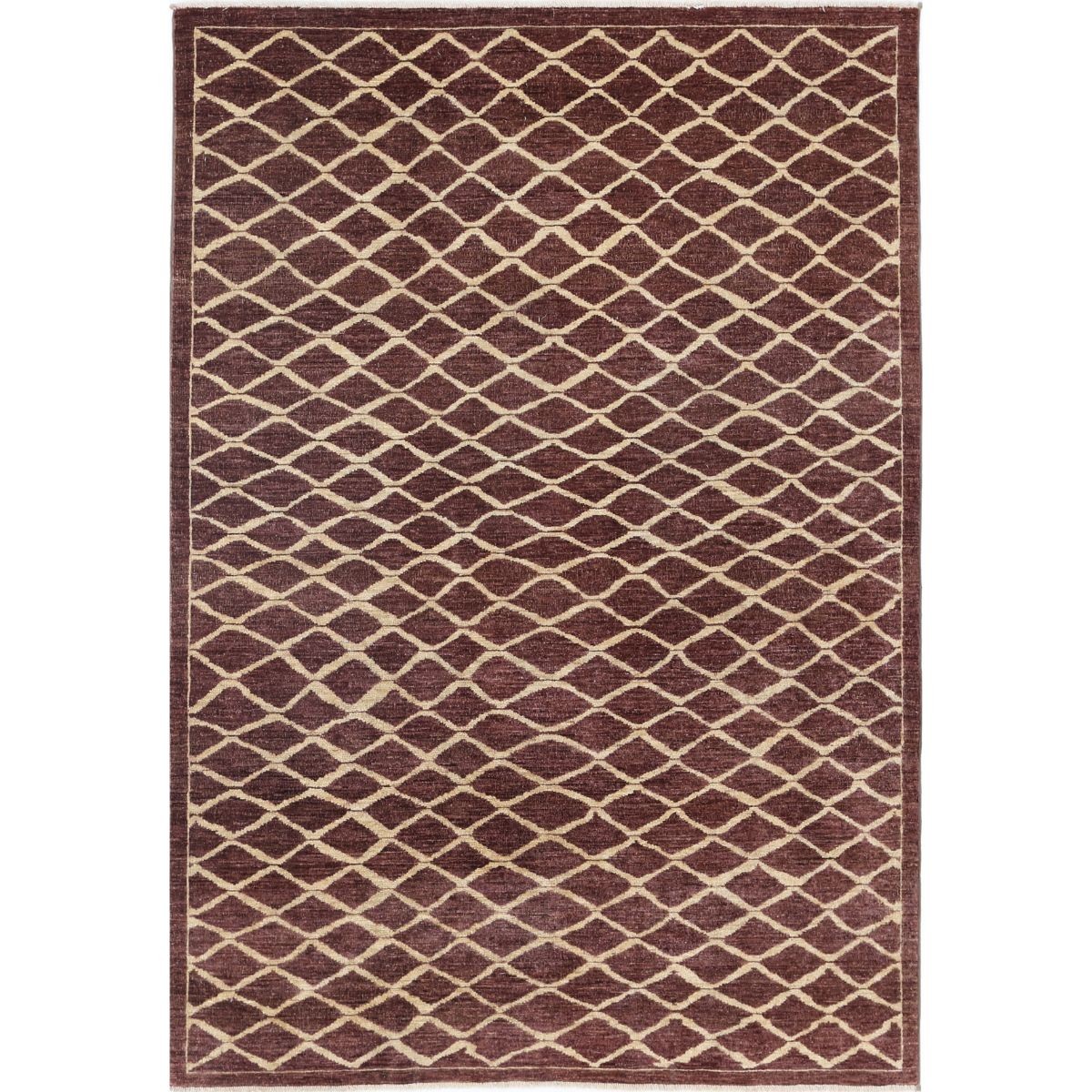 Modcar 5x8 Handmade Double Knotted Washable Wool Rug - Colorful