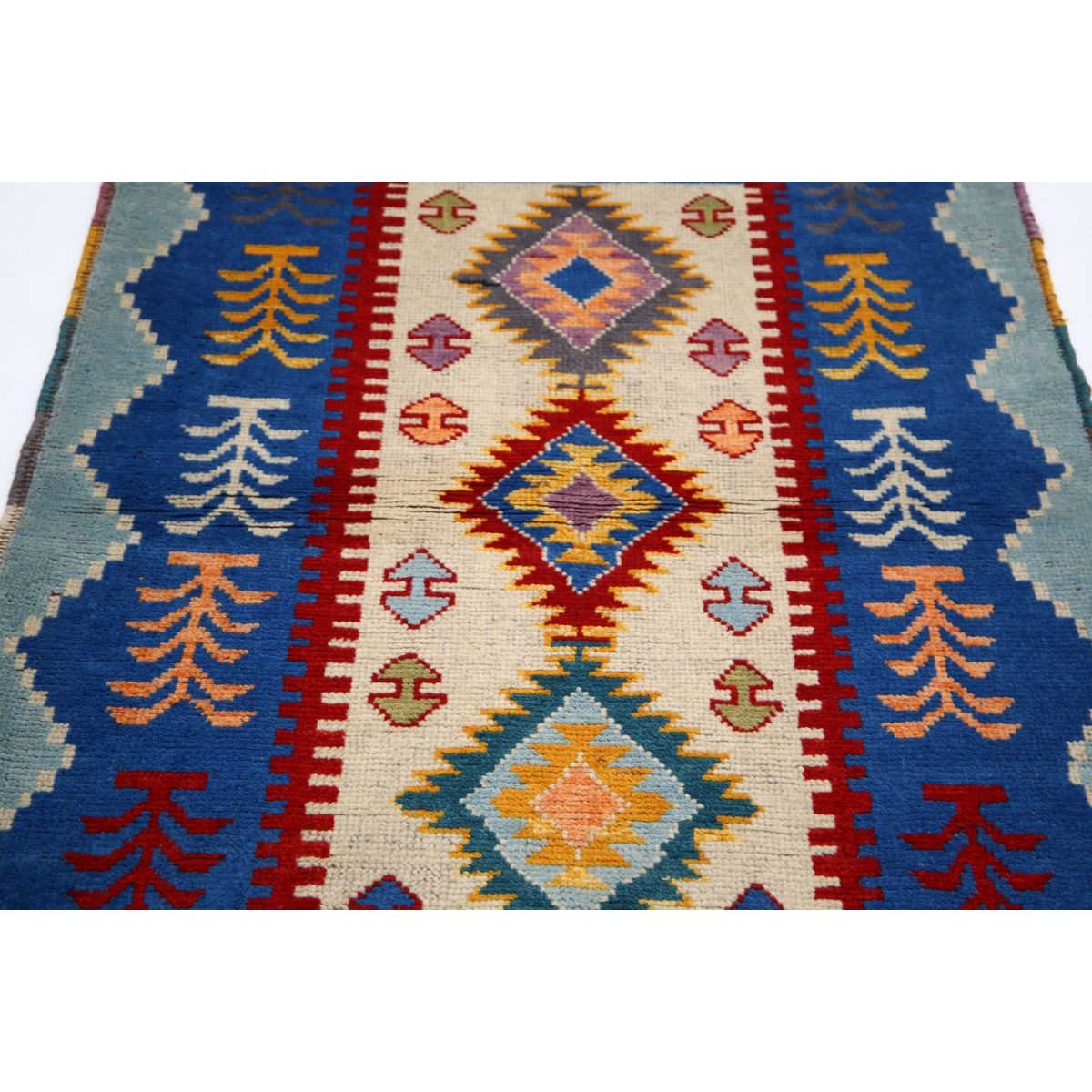 Revival 3x5 Handmade Double Knotted Washable Wool Rug - Colorful