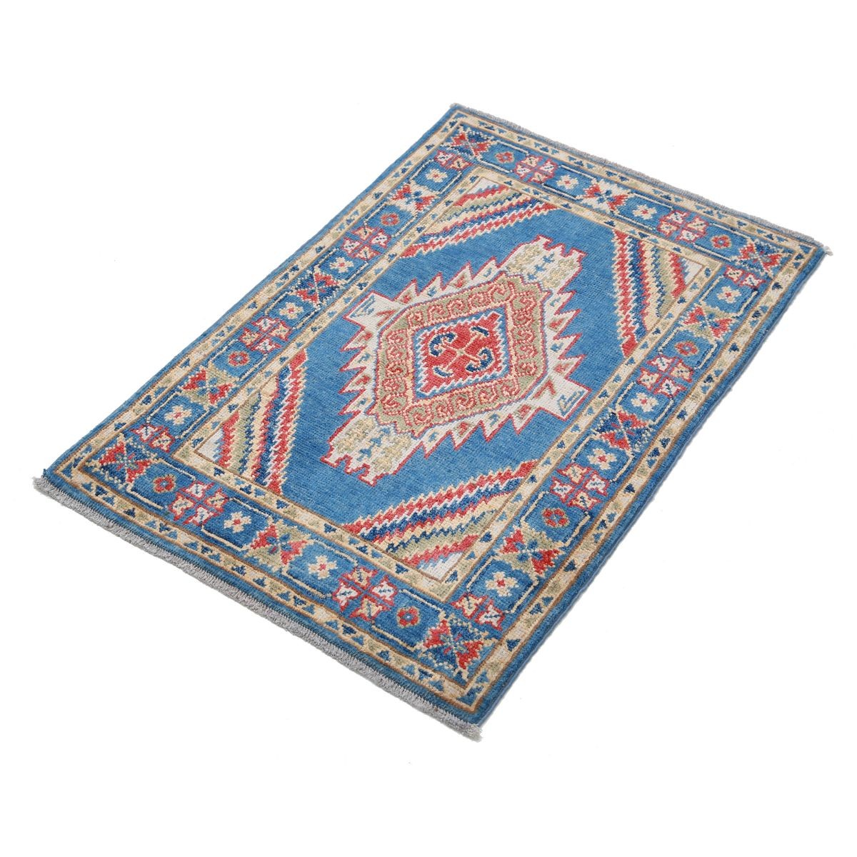 Revival 2x3 Handmade Double Knotted Washable Wool Rug - Colorful