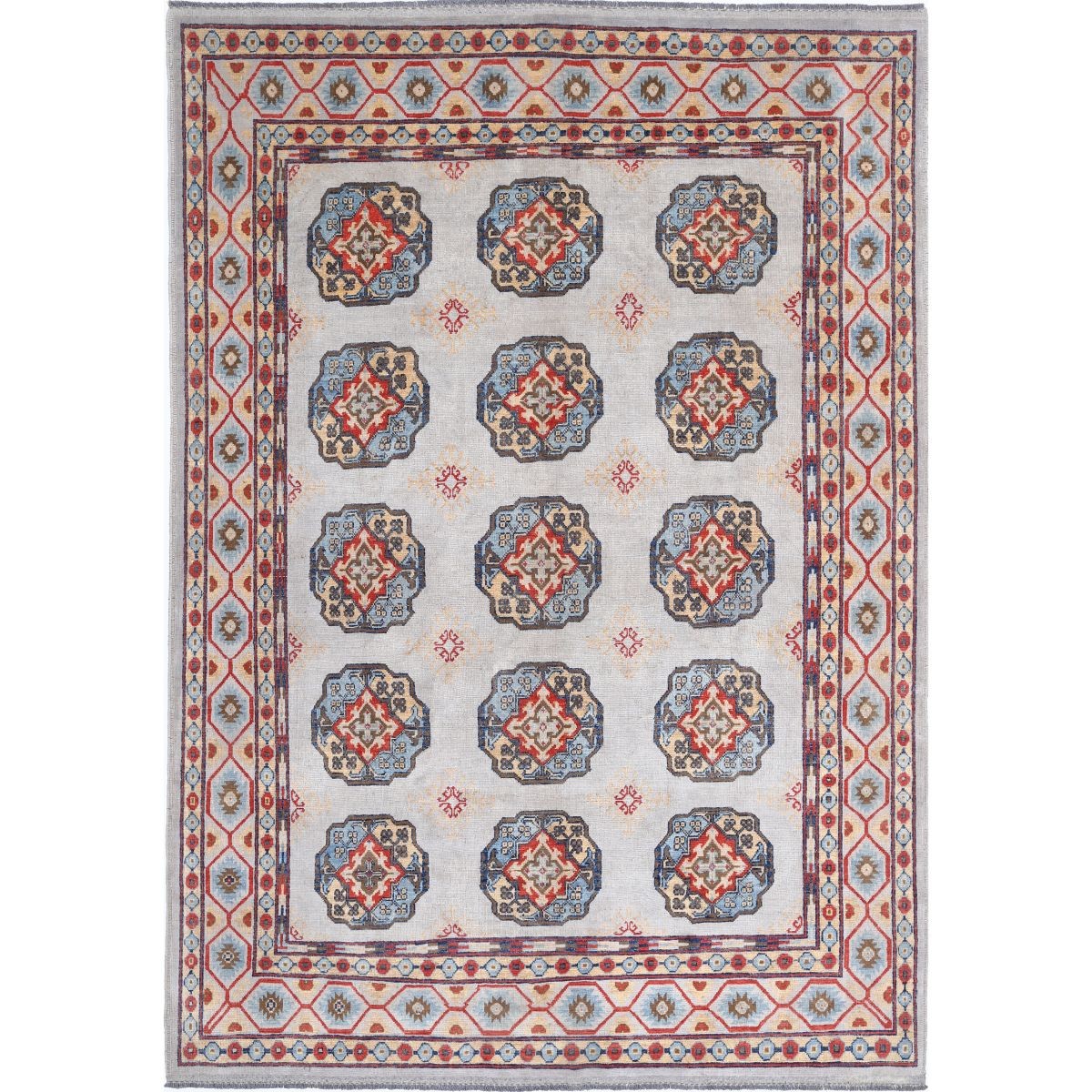 Revival 7x9 Handmade Double Knotted Washable Wool Rug - Colorful