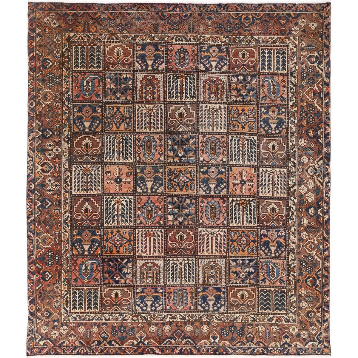 Vintage 10x12 Handmade Double Knotted Washable Wool Rug - Soft Hues