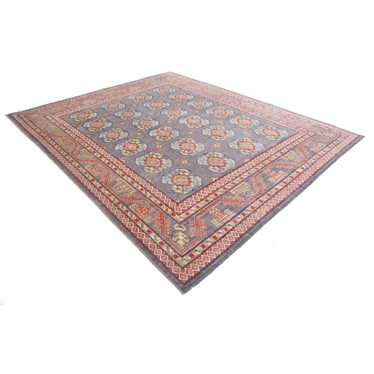 Revival 8x10 Handmade Double Knotted Washable Wool Rug - Colorful