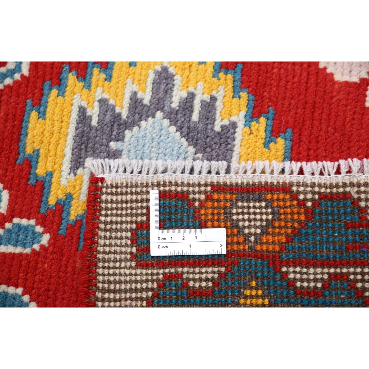Revival 4x5 Handmade Double Knotted Washable Wool Rug - Colorful