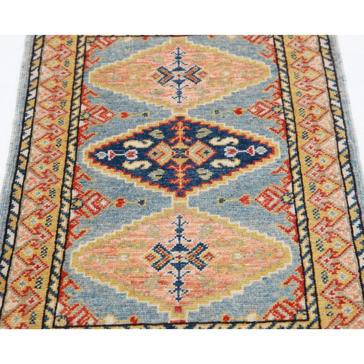 Revival 2x3 Handmade Double Knotted Washable Wool Rug - Colorful