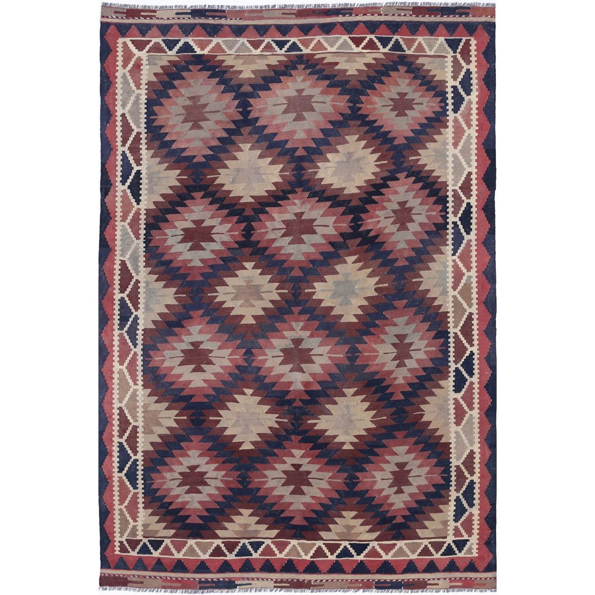 Kafkaas 7x10 Hand Woven Washable Wool Rug - Colorful