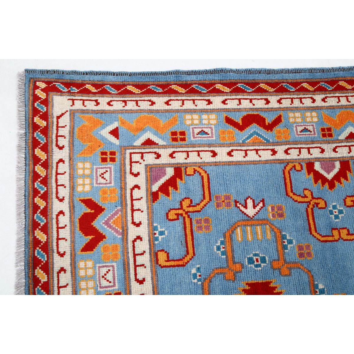 Revival 6x8 Handmade Double Knotted Washable Wool Rug - Colorful