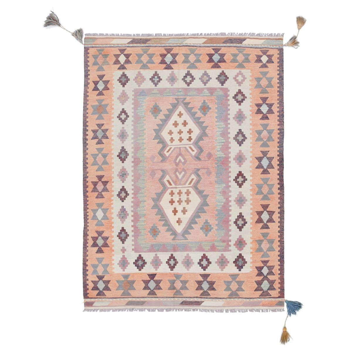 Kafkaas 5x7 Hand Woven Washable Wool Rug - Colorful