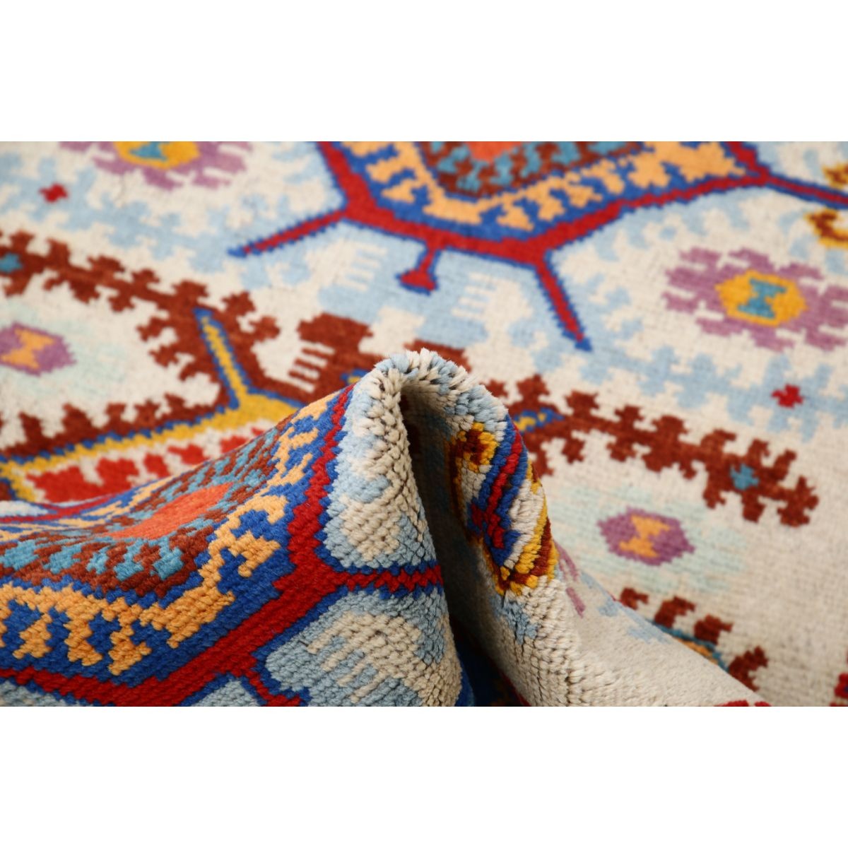 Revival 3x5 Handmade Double Knotted Washable Wool Rug - Colorful