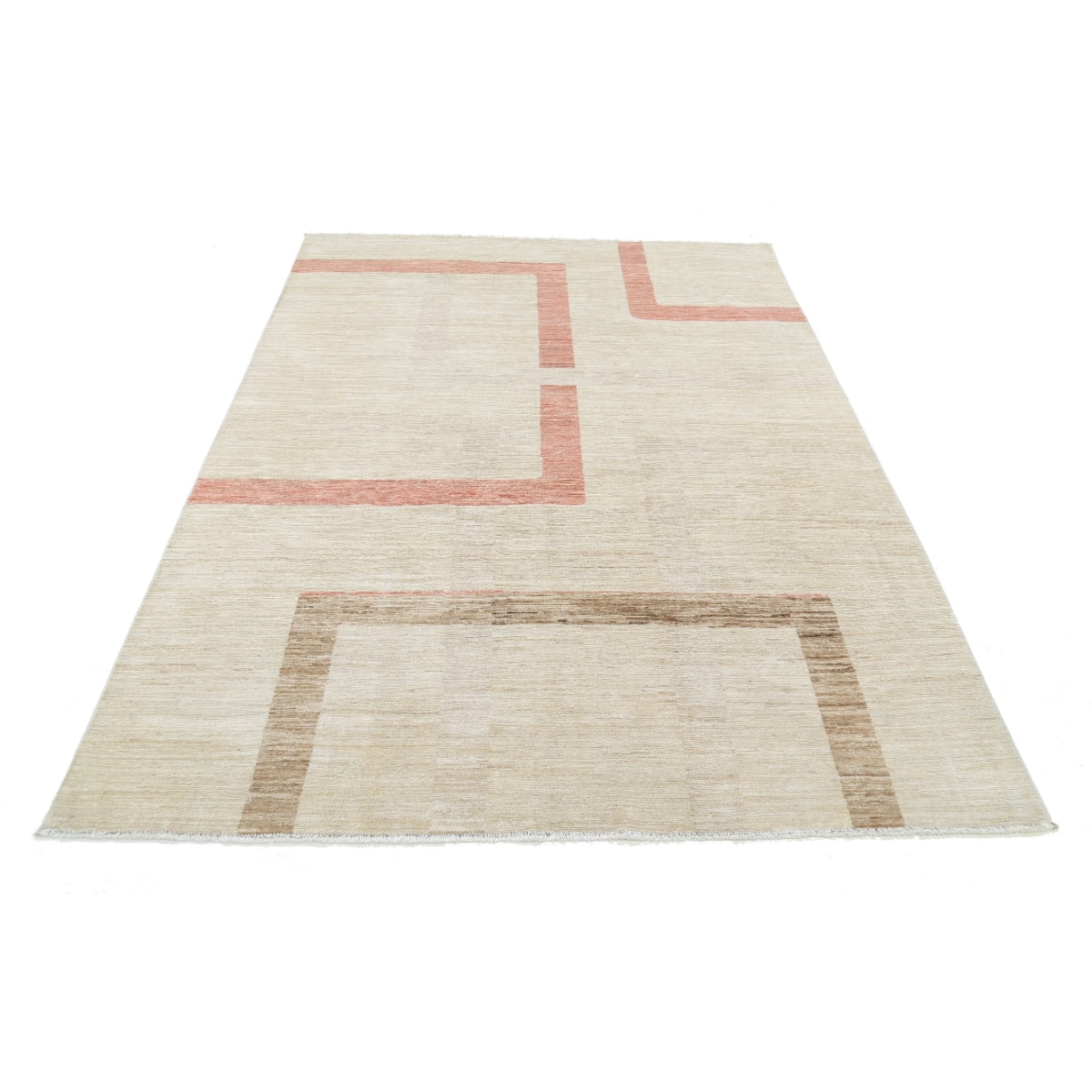Modcar 6x8 Handmade Double Knotted Washable Wool Rug - Colorful