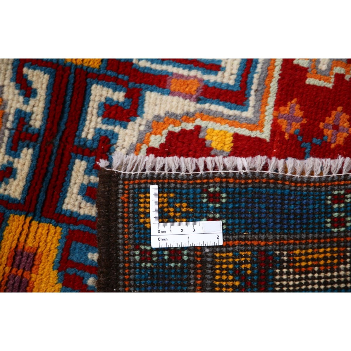 Revival 3x4 Handmade Double Knotted Washable Wool Rug - Colorful