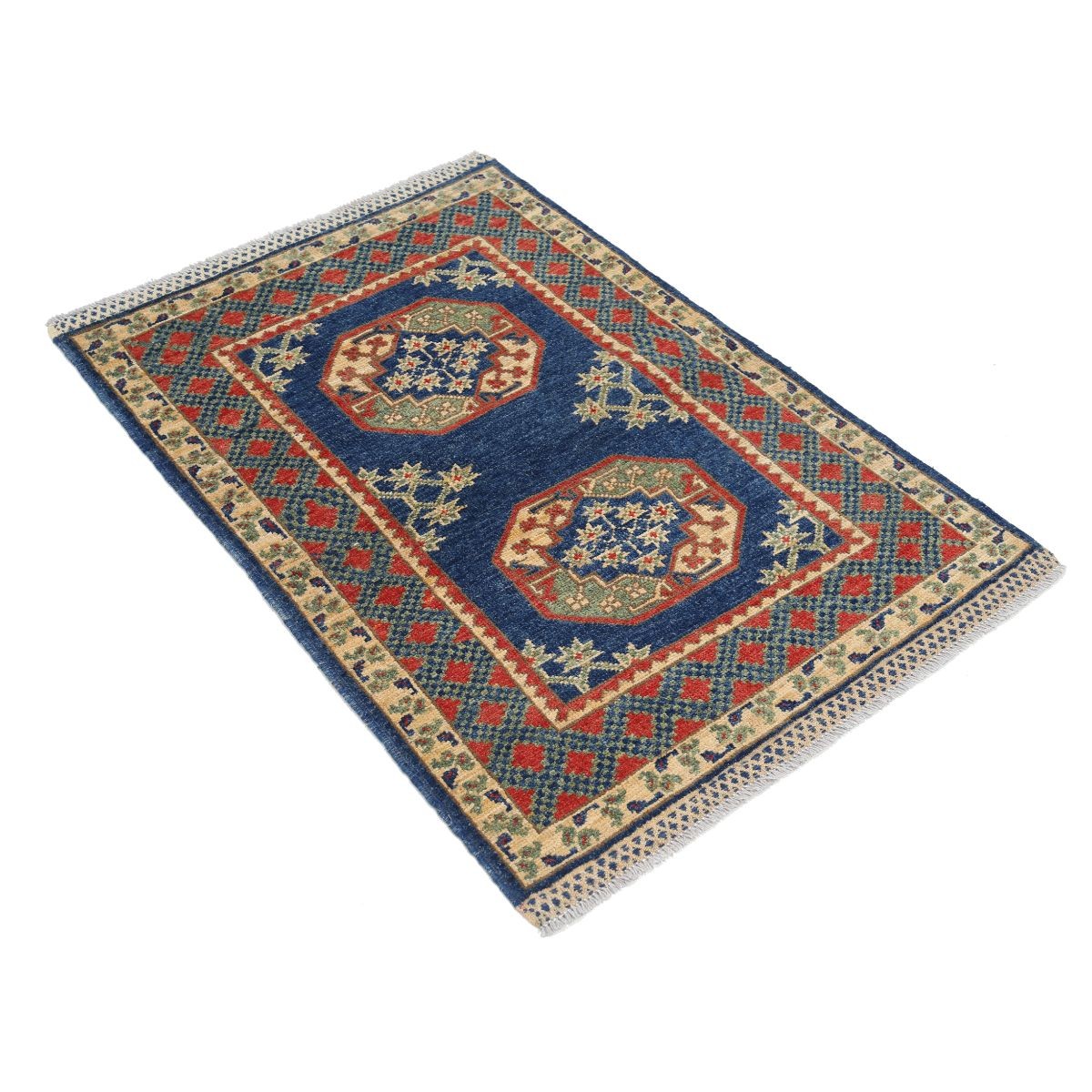 Revival 3x4 Handmade Double Knotted Washable Wool Rug - Colorful