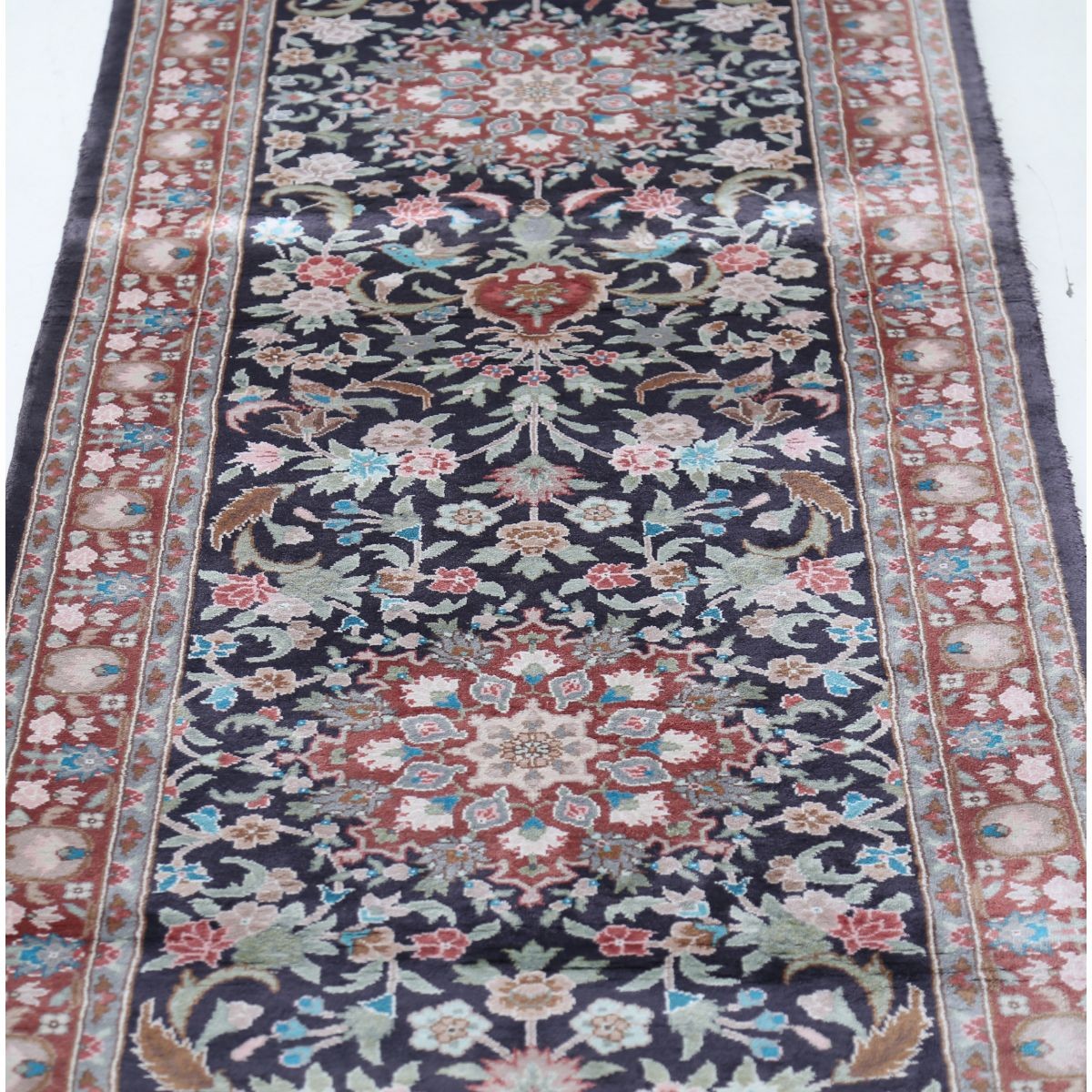 Legacy 3x14 Handmade Double Knotted Washable Art Silk Runner - Colorful