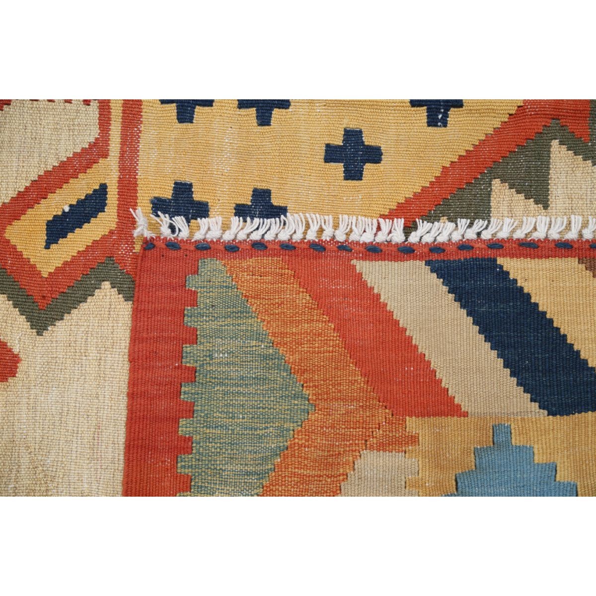 Kafkaas 5x7 Hand Woven Washable Wool Rug - Colorful