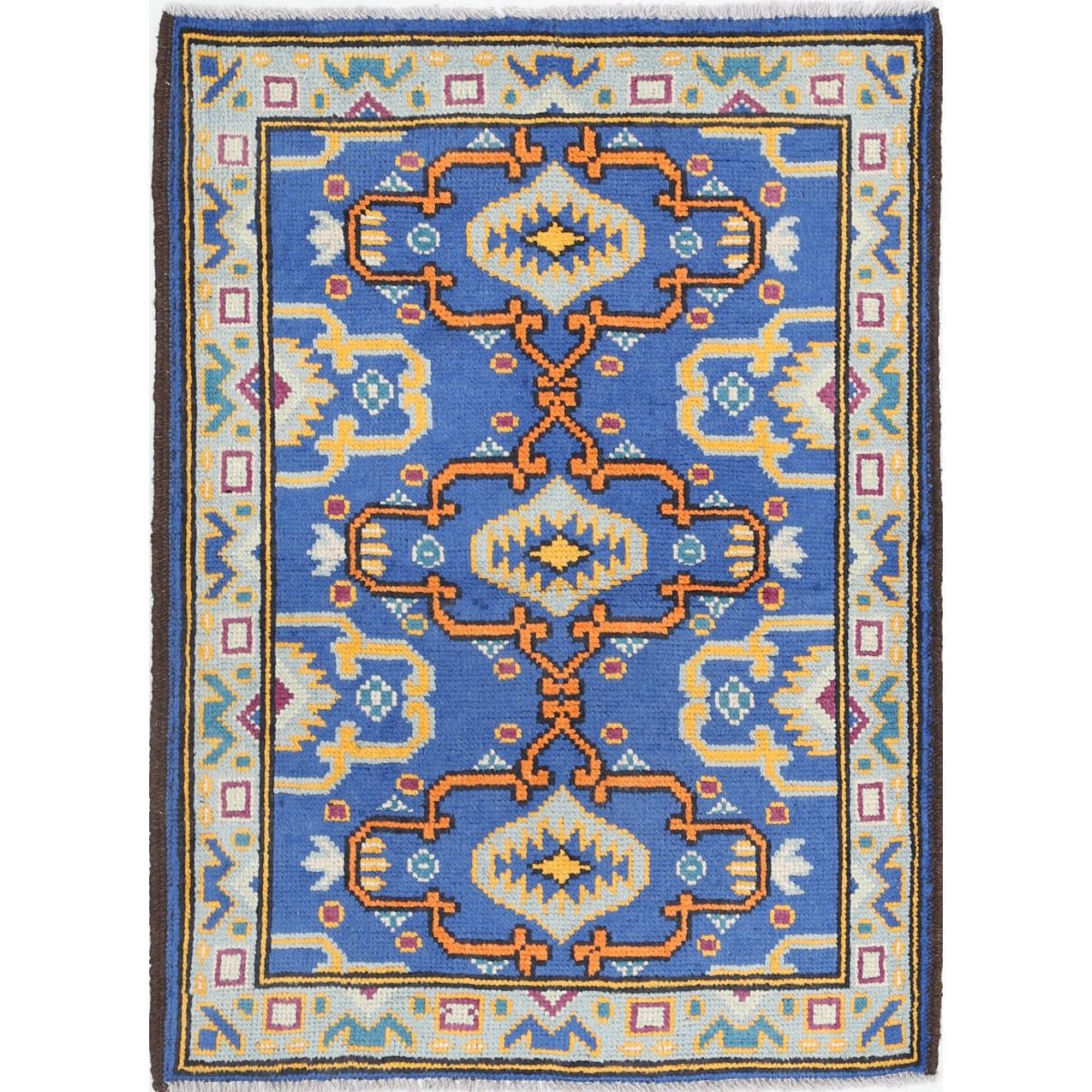 Revival 3x4 Handmade Double Knotted Washable Wool Rug - Colorful