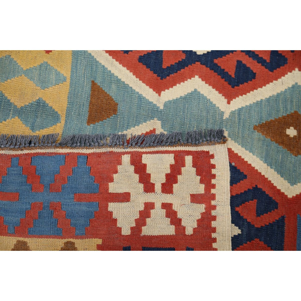 Kafkaas 5x7 Hand Woven Washable Wool Rug - Colorful