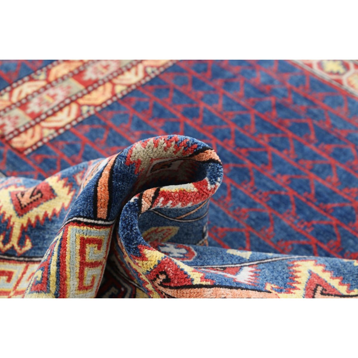 Revival 8x10 Handmade Double Knotted Washable Wool Rug - Colorful